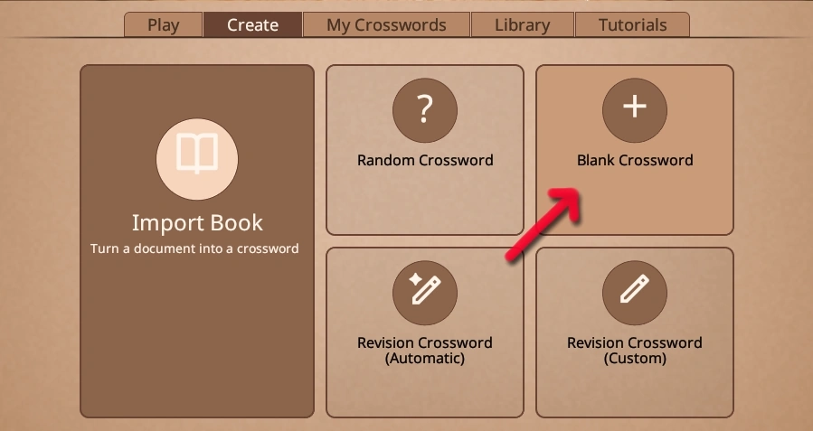 create menu
